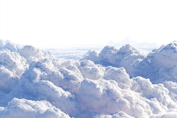 Fluffy cloudscape, bright white light