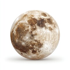 Detailed earth's moon, muted brown tones