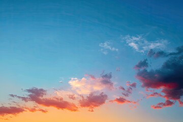 Naklejka premium Sunset cloudscape, vibrant colors