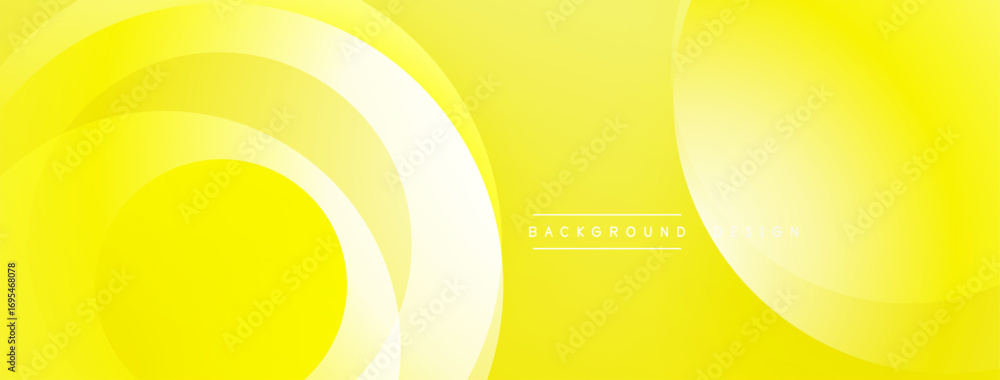 Poster yellow abstract layers create dynamic visual flow. smooth gradients suggest movement, warmth, modern