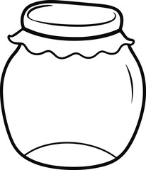 honey jar outline vector and illustration line art
