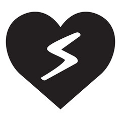 Broken Heart glyph icon