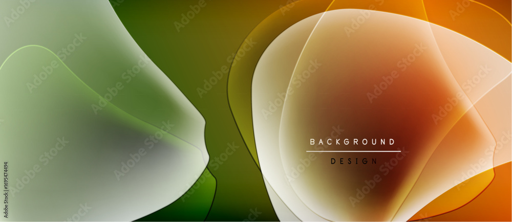 Poster abstract gradients blend, creating smooth transitions. shapes overlap, forming dynamic visual compos
