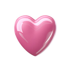 Glossy pink heart on black background, representing love and valentine's day