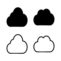 Cloud icon vector illustration. cloud sign and symbol