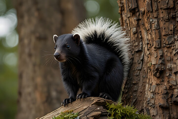 skunk on tree