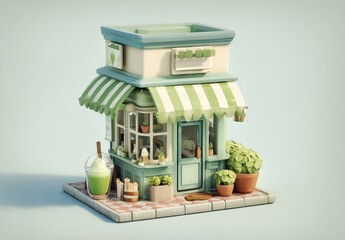 Ephemeral Oasis A Futuristic Refreshment Hub