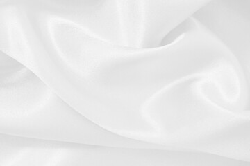 Fototapeta premium White fabric texture for background and design, beautiful pattern of silk or linen.