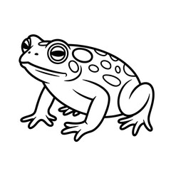 A toad illustration vector style coloring page