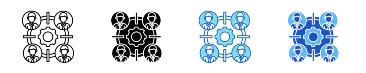 Segmentation  Icon Set Multiple Style Collection