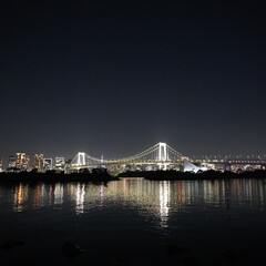  Tokyo Bay Nightscape with the Rainbow Bridge