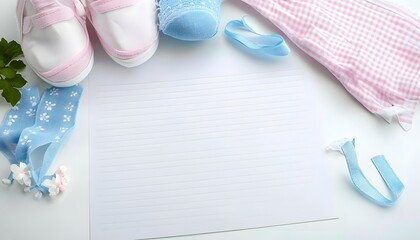 Pastel Baby Shower Invitation�with�Pink�and�Blue Accents.