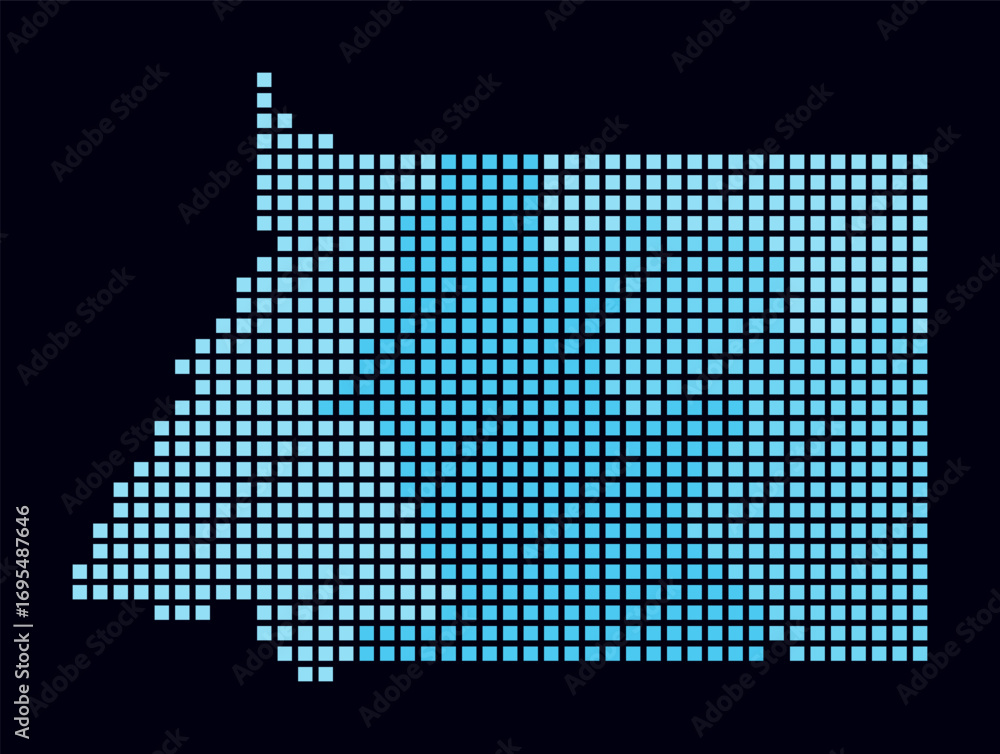 Poster equatorial guinea dotted map. digital style map of the country on dark background. equatorial guinea