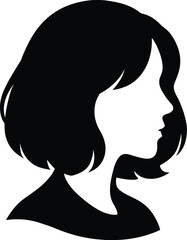 Layered Lob– Minimal Vector Female Silhouette