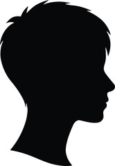 Pixie Cut – Minimal Vector Female Hairstyle Silhouette