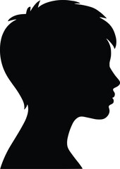 Pixie Cut – Minimal Vector Female Hairstyle Silhouette