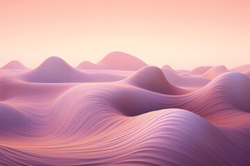 Abstract Pink Waveform Digital Landscape