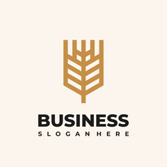 Luxury Grain wheat logo concept, Agriculture wheat Logo Template vector icon