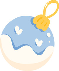 Blue Christmas Ornament Illustration