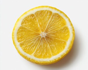 Citrus slice, vibrant yellow