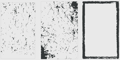 collection grunge old worn vintage texture. halftones background for poster, album, cover design. vector art