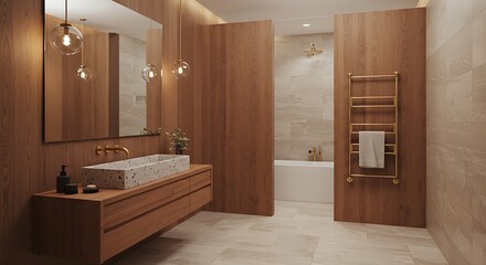 modern bathroom with shower