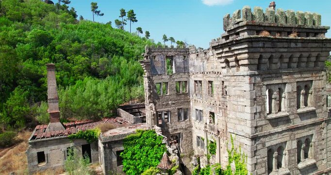 Abandoned House in Portugal Aerial View