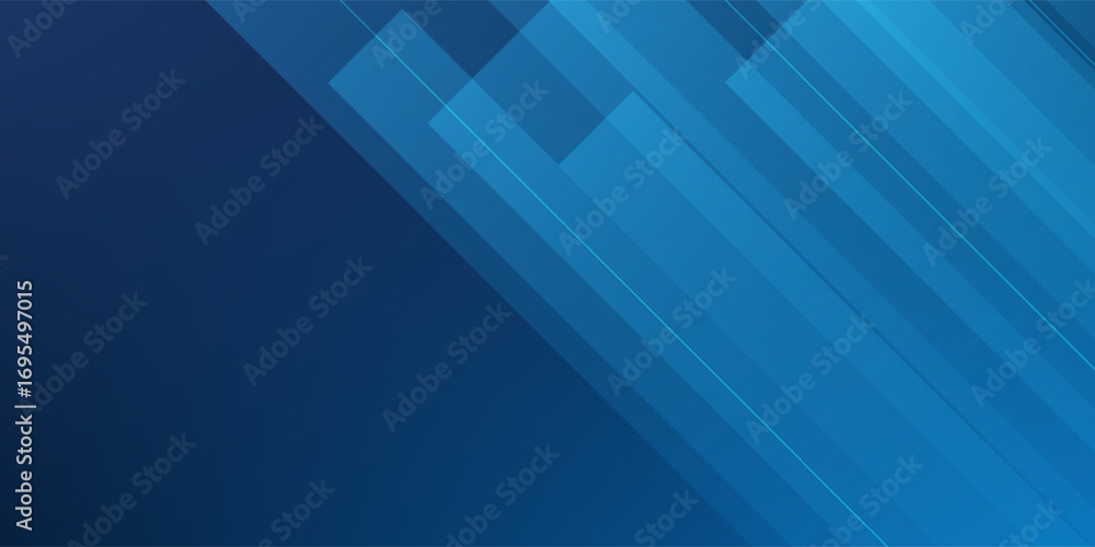 Poster blue background with abstract box rectangle geometric shapes modern element for banner, presentation