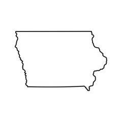 Iowa map outline vector design template symbol