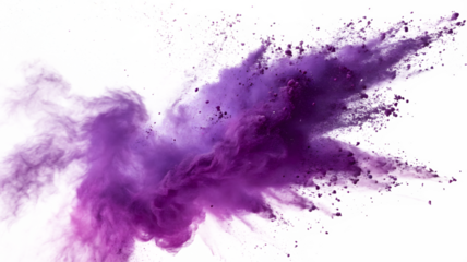 Purple violet lilac color powder dust explosion (PNG transparent)