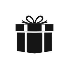 vector illustration of gift icon in white background