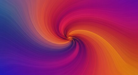 Obraz premium Energetic and mesmerizing abstract swirl featuring a radiant blend of vivid colors like purple, pink, and orange, creating a fluid and hypnotic vortex effect