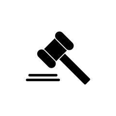 Gavel icon vector for web and mobile app. judge gavel sign and symbol. law icon. auction hammer