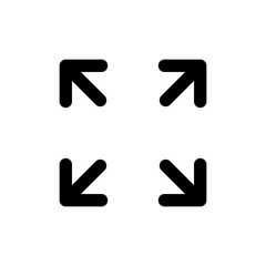 Fullscreen Icon vector for web and mobile app. Expand to full screen sign and symbol. Arrows symbol