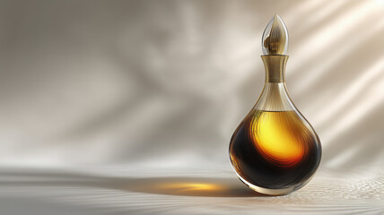 Decanter with liquor and shadow