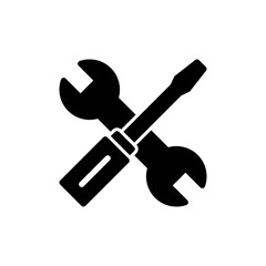 Repair tools icon vector for web and mobile app. tool sign and symbol. setting icon. Wrench and screwdriver. Service