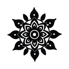 abstract floral ornament On Transparent Background