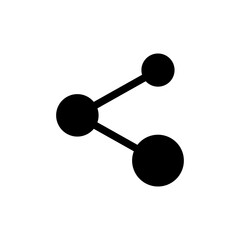Share icon vector for web and mobile app. Sharing sign and symbol