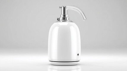 White soap dispenser with transparent background