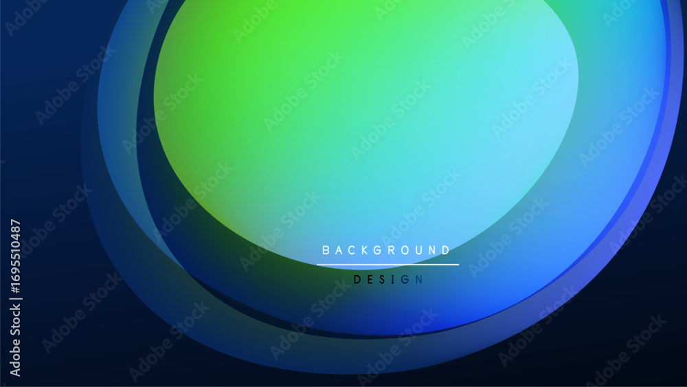 Aufkleber abstract background features layered, blurred circles. gradient transitions from blue to green creat