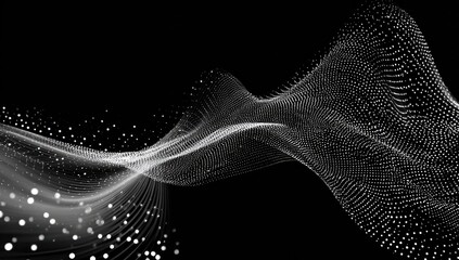 Abstract swirling pattern of connected points