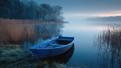 Serene lake scene at dawn (1)