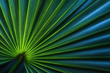 Close-up of a vibrant palm frond