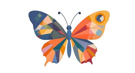 Vibrant Colorful Abstract Butterfly Design.