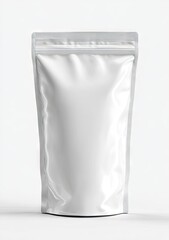 Blank white foil pouch