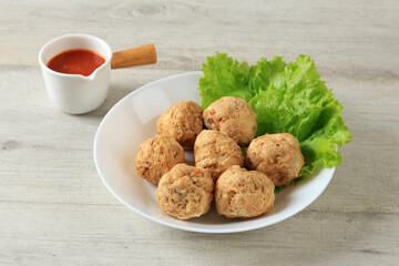 Bakso Ikan Goreng or Deep Fried Fishball.