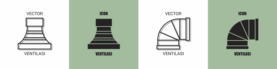 Ventilation icon line. Ventilation vector illustration.