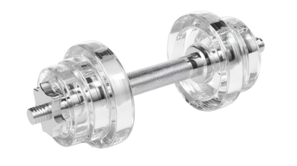 Crystal Dumbbell for Fitness Training Transparent Background Weightlifting Equipment Strength Exercise Tool