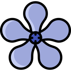 periwinkle icon illustration design with filled outline