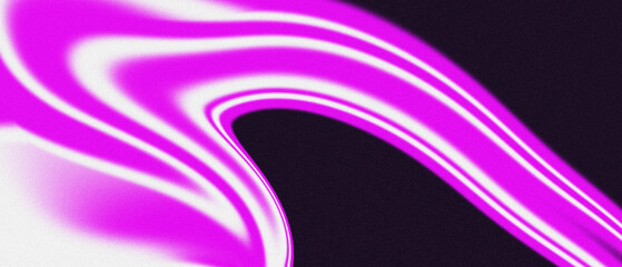 Abstract magenta and white curved lines against a dark grainy background design
